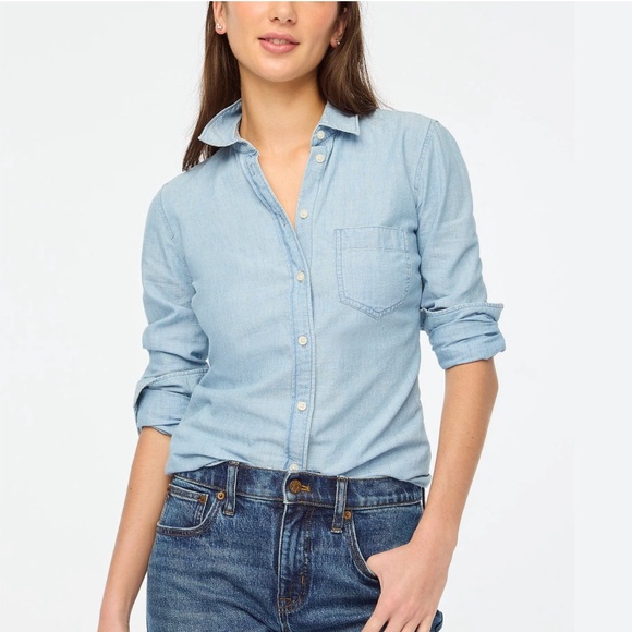 J. Crew Tops - J. Crew Chambray Button Down Shirt